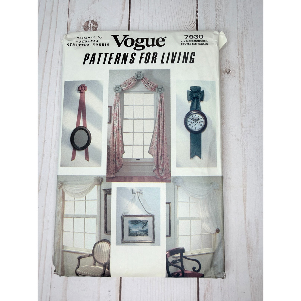 Vtg. Vogue New Uncut Patterns for Living Susan Stratton-Morris 7930